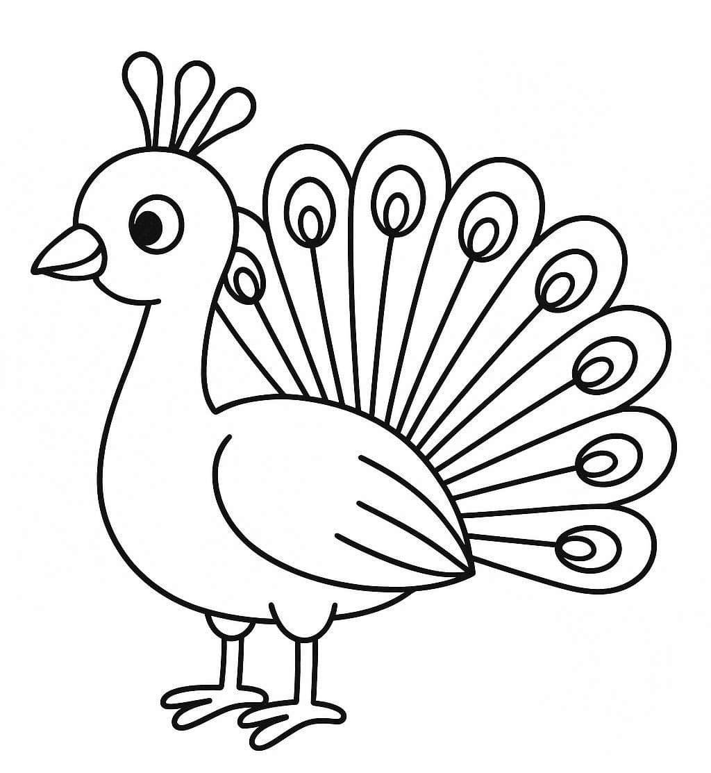 Kolorowanka Paw wydruku prosty