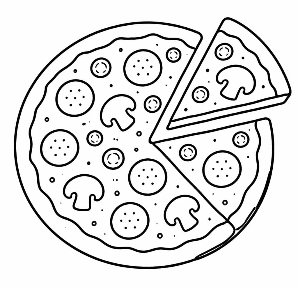 Kolorowanka Pizza wydruku