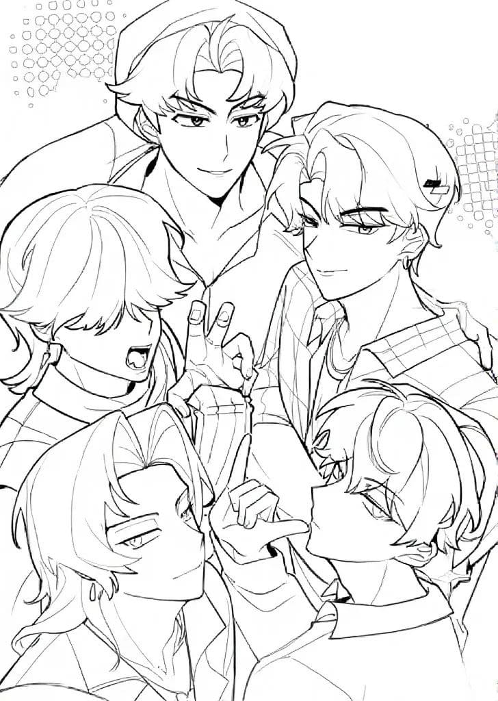 Kolorowanka Saja Boys bezpłatny podstawowy