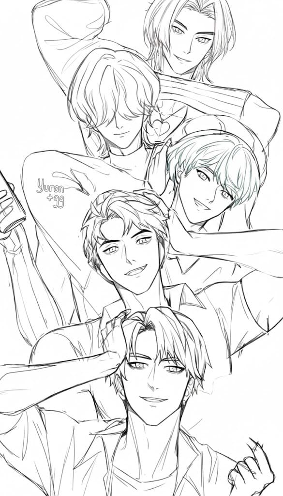 Kolorowanka Saja Boys bezpłatny wydruku łatwy