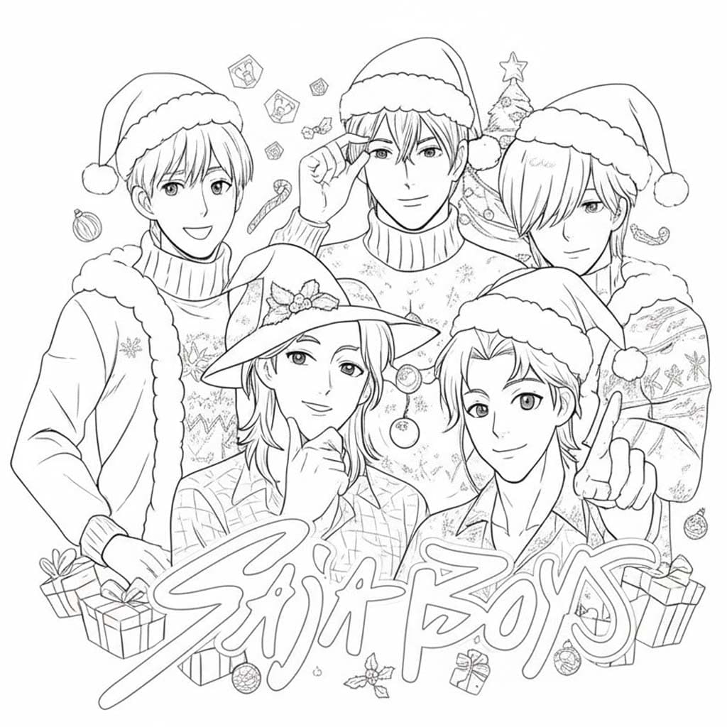 Kolorowanka Saja Boys bezpłatny wydruku prosty