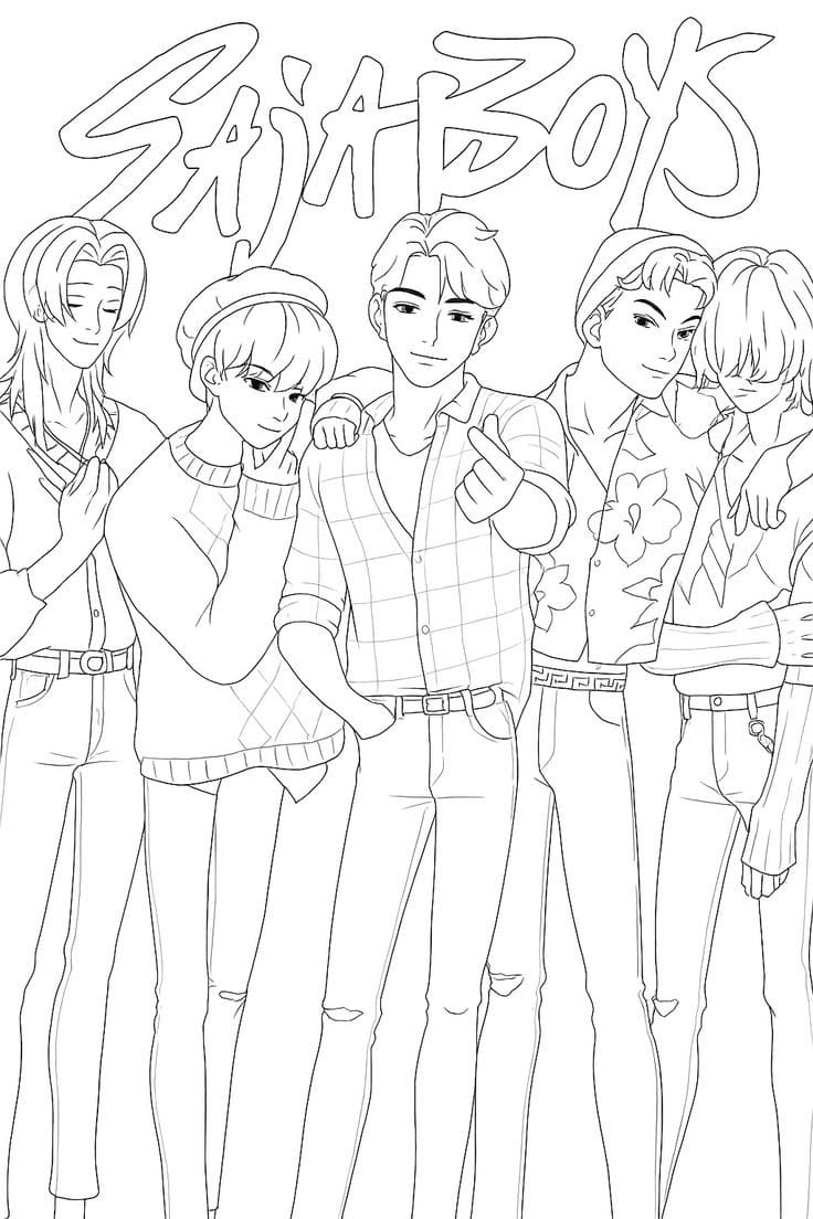 Kolorowanki Saja Boys