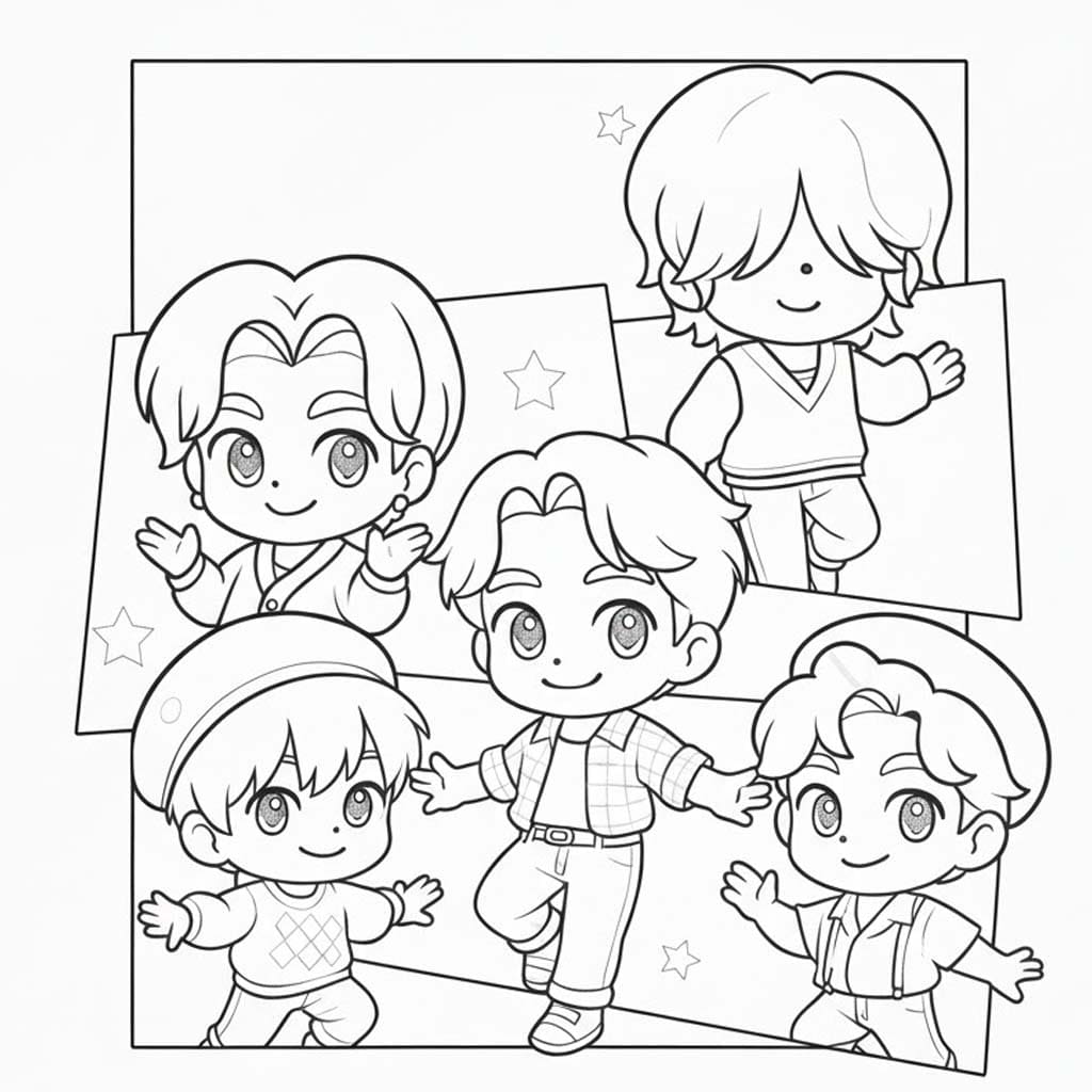 Kolorowanka Saja Boys dla dzieci