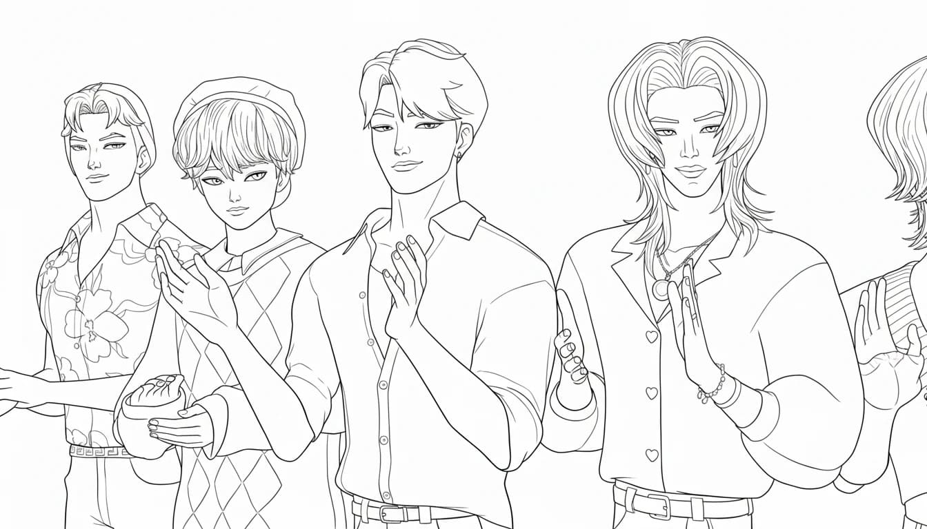 Kolorowanka Saja Boys wydruku prosty