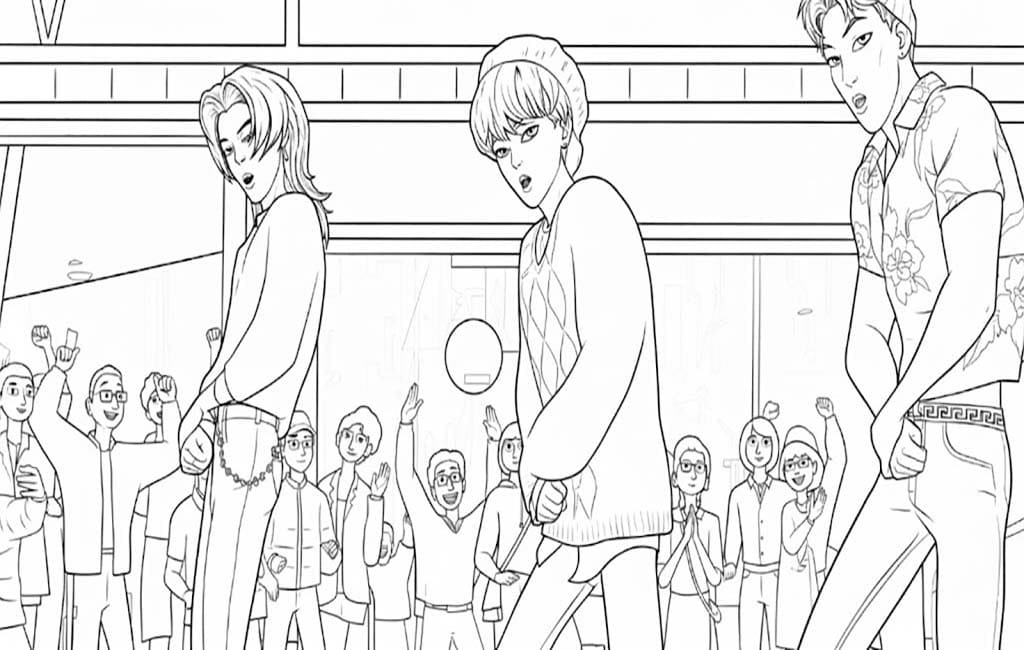 Kolorowanka Saja Boys wydruku