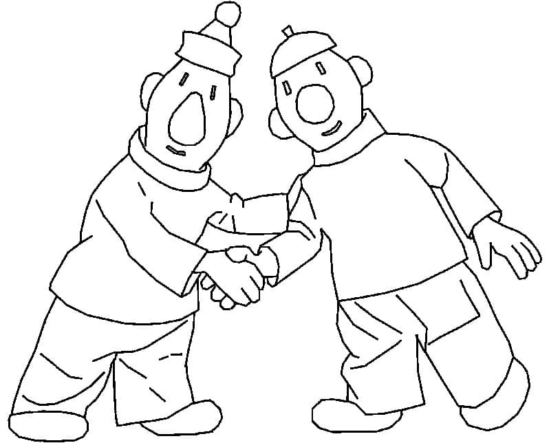 Kolorowanka Sąsiedzi bezpłatny wydruku łatwy