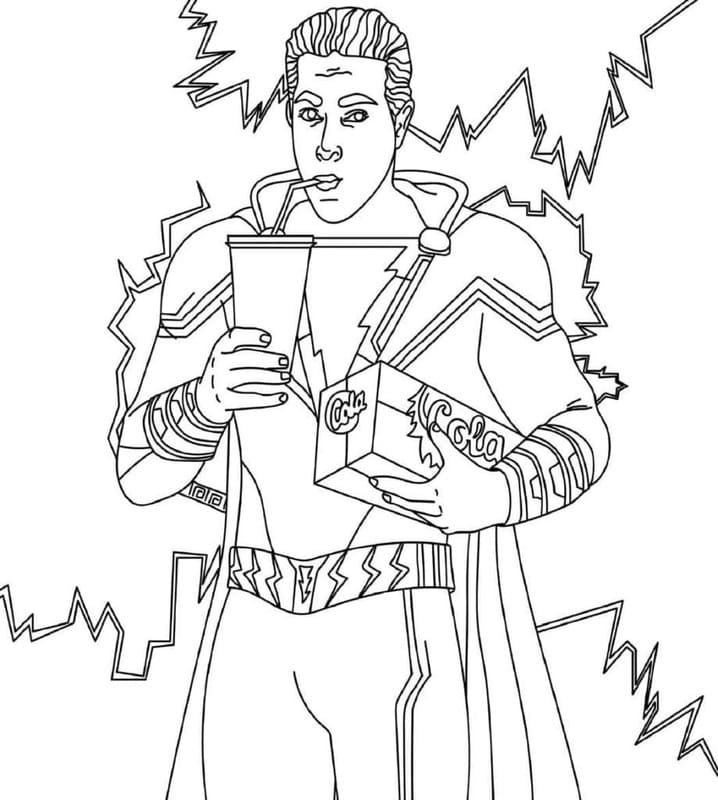 Kolorowanka Shazam bezpłatny wydruku łatwy