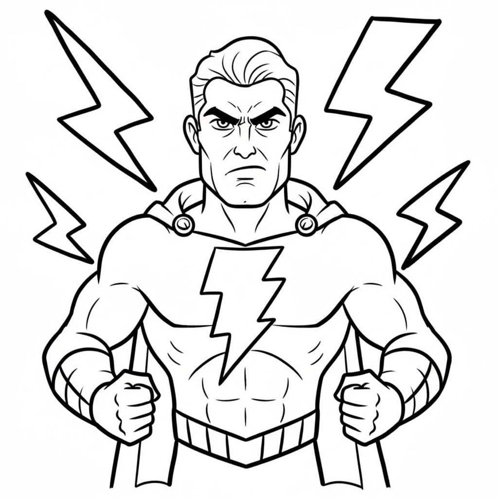 Kolorowanka Shazam bezpłatny wydruku