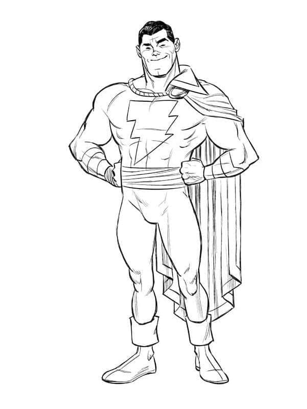 Kolorowanka Shazam dla dzieci