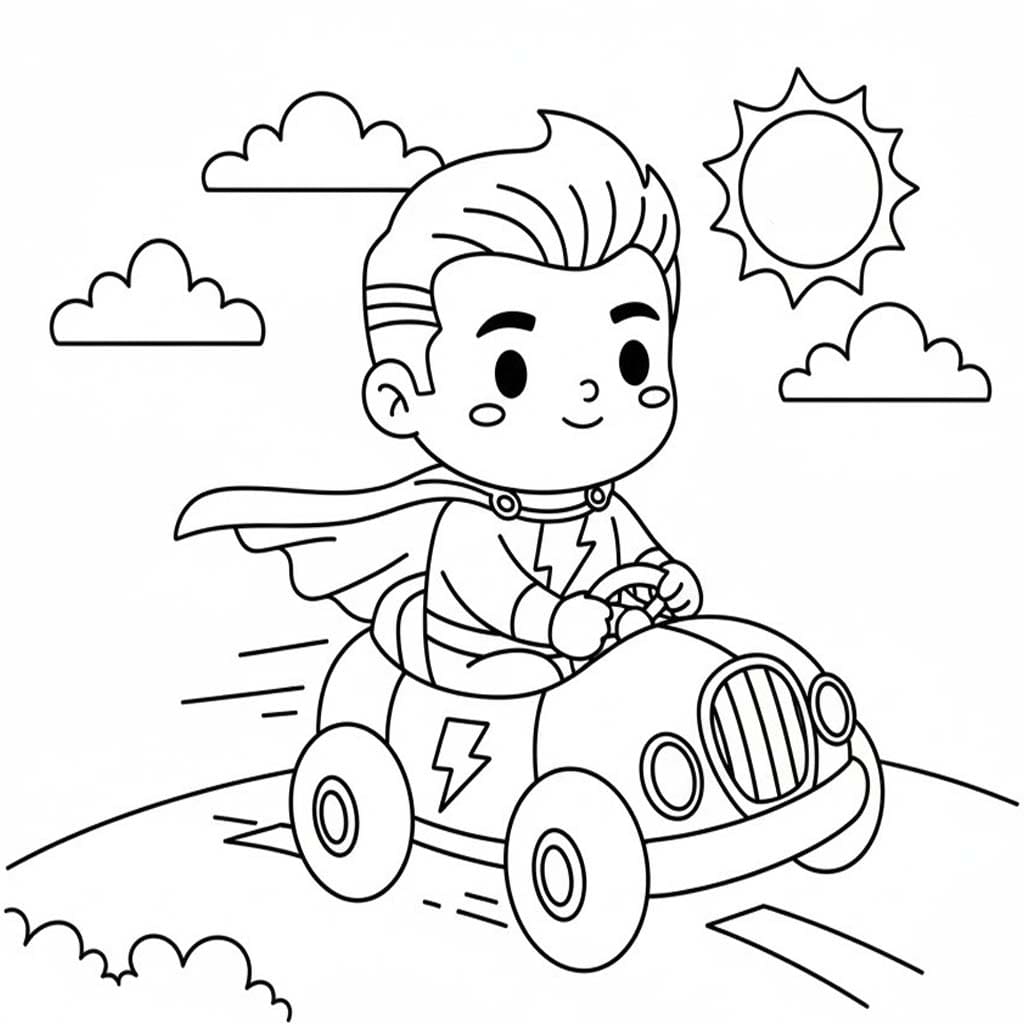 Kolorowanka Shazam wydruku dla dzieci