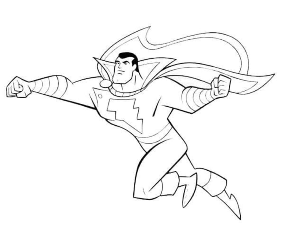 Kolorowanka Shazam wydruku podstawowy