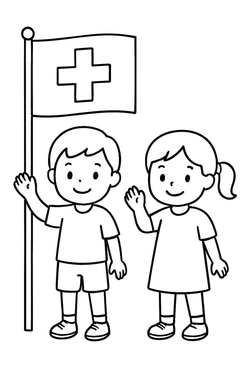 Kolorowanka Szwajcaria bezpłatny dla dzieci