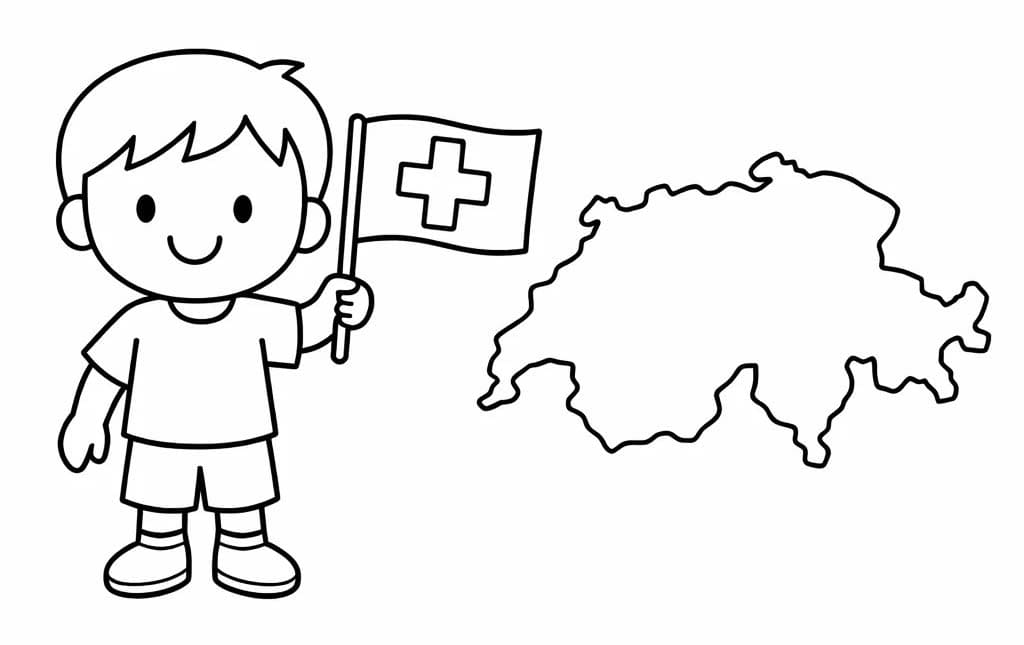 Kolorowanka Szwajcaria wydruku podstawowy