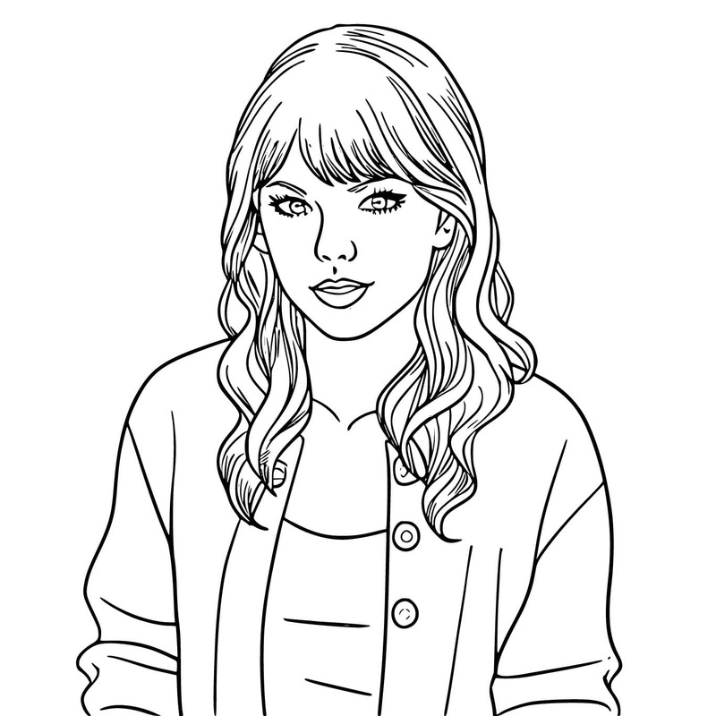 Kolorowanka Taylor Swift dla dzieci