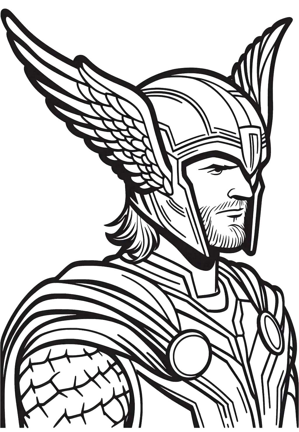 Kolorowanka Thor wydruku dla dzieci