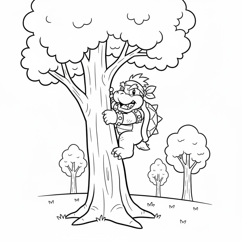 Kolorowanka Bowser bezpłatny prosty