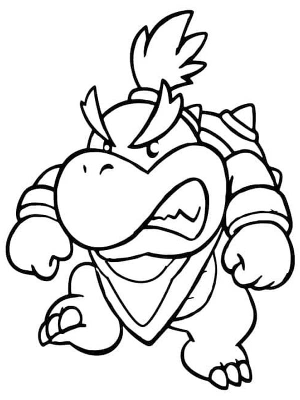 Kolorowanka Bowser wydruku podstawowy