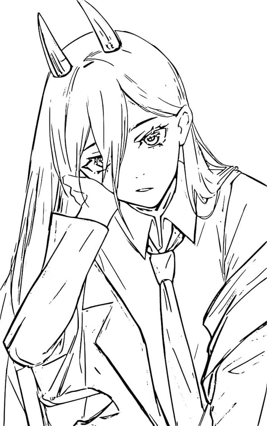 Kolorowanka Chainsaw Man wydruku podstawowy