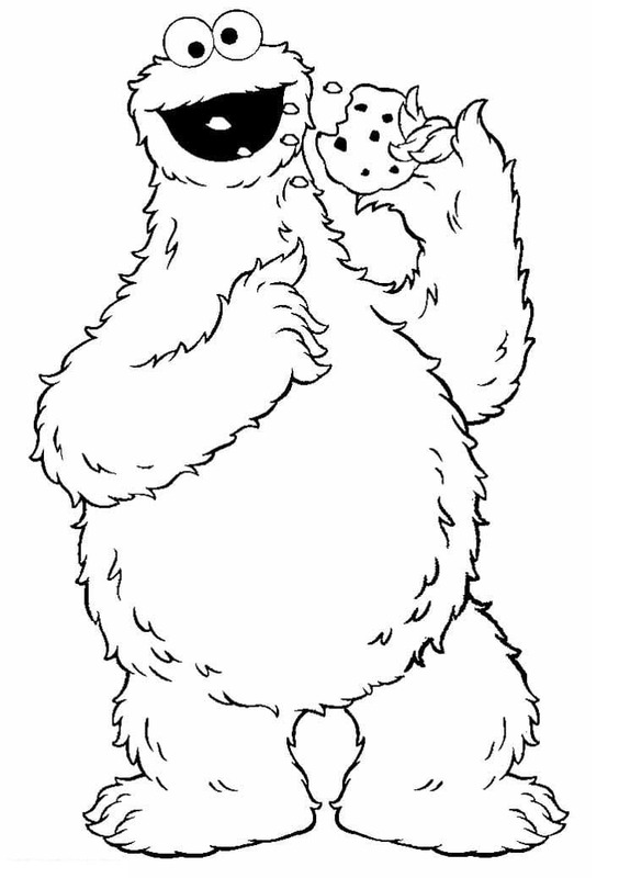 Kolorowanka Ciasteczkowy Potwór bezpłatny łatwy