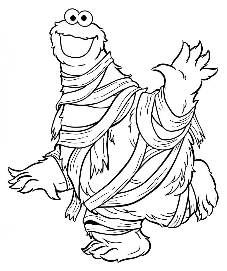 Kolorowanka Ciasteczkowy Potwór bezpłatny wydruku