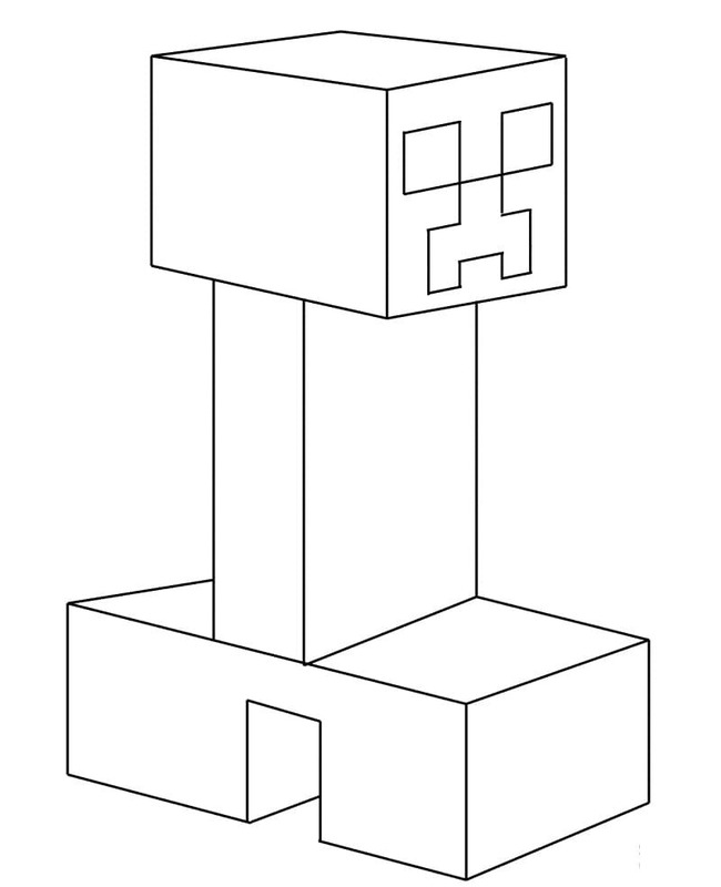 Kolorowanka Creeper bezpłatny wydruku