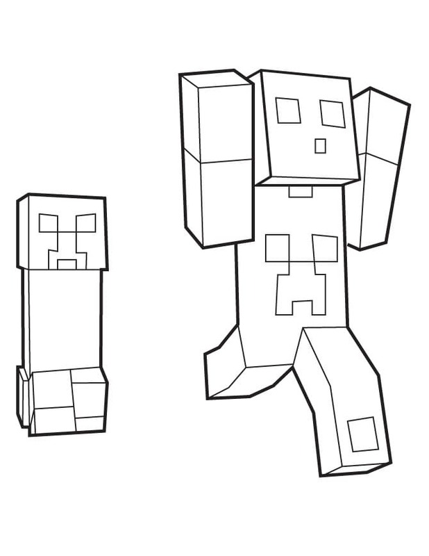 Kolorowanka Creeper wydruku podstawowy