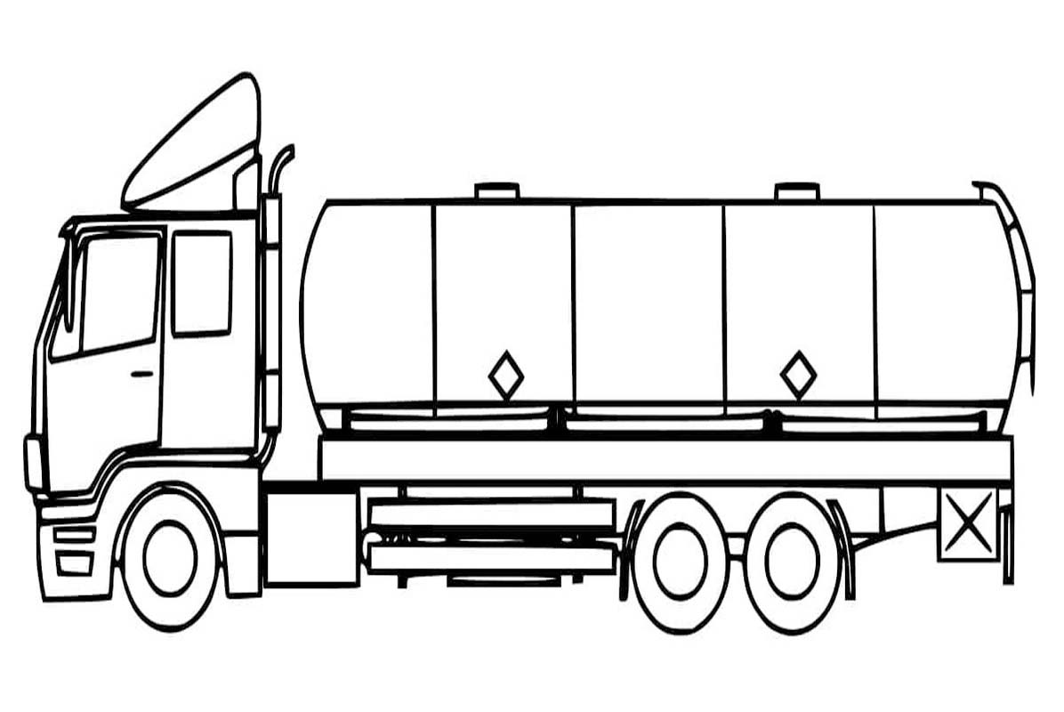 Kolorowanka Cysterna bezpłatny dla dzieci