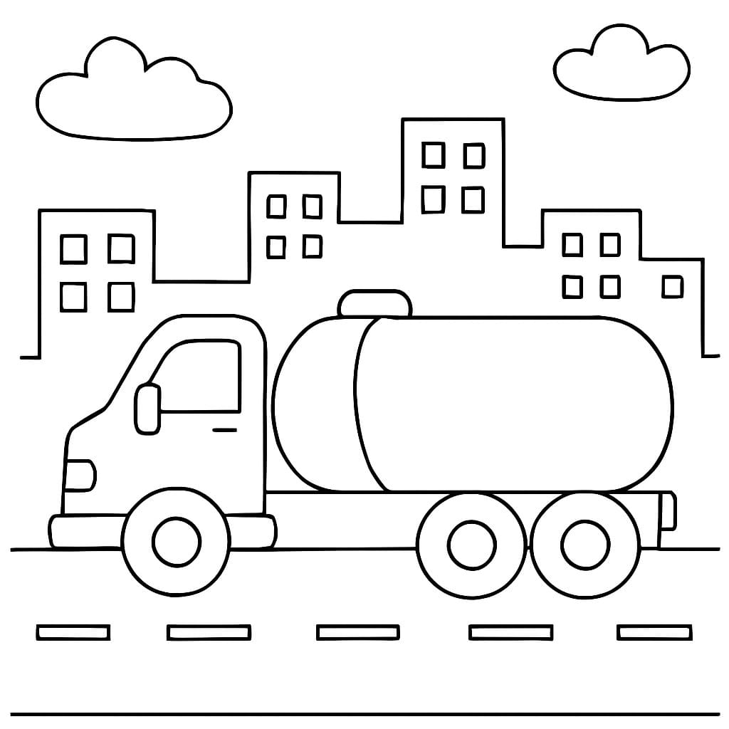 Kolorowanka Cysterna bezpłatny łatwy