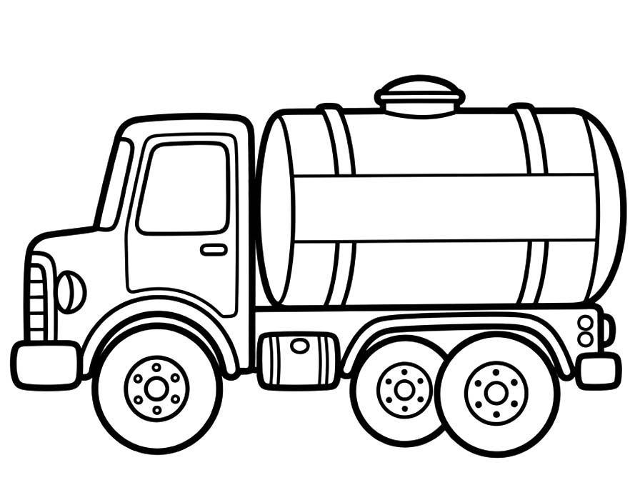 Kolorowanka Cysterna bezpłatny wydruku prosty