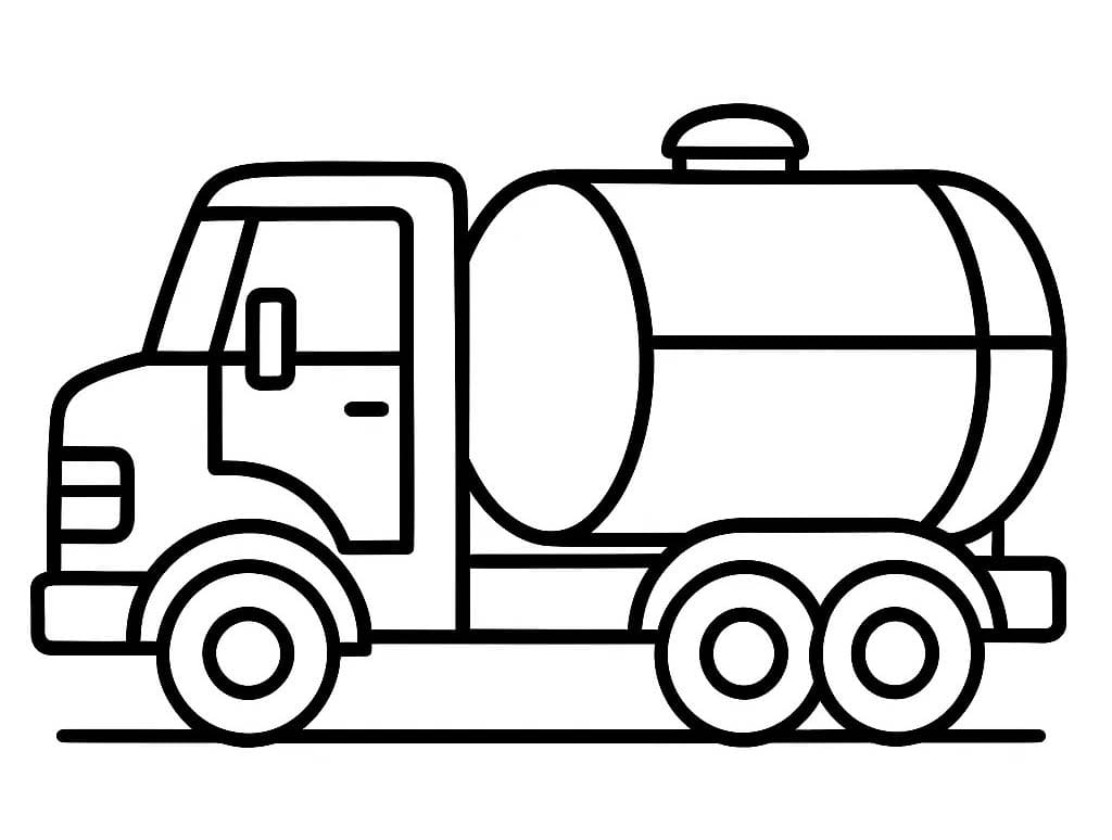 Kolorowanka Cysterna wydruku dla dzieci
