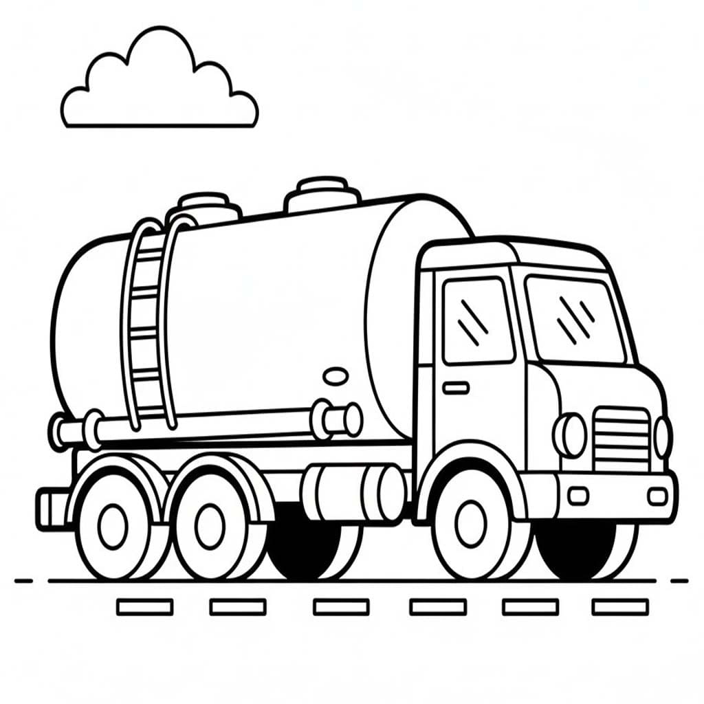 Kolorowanka Cysterna wydruku łatwy