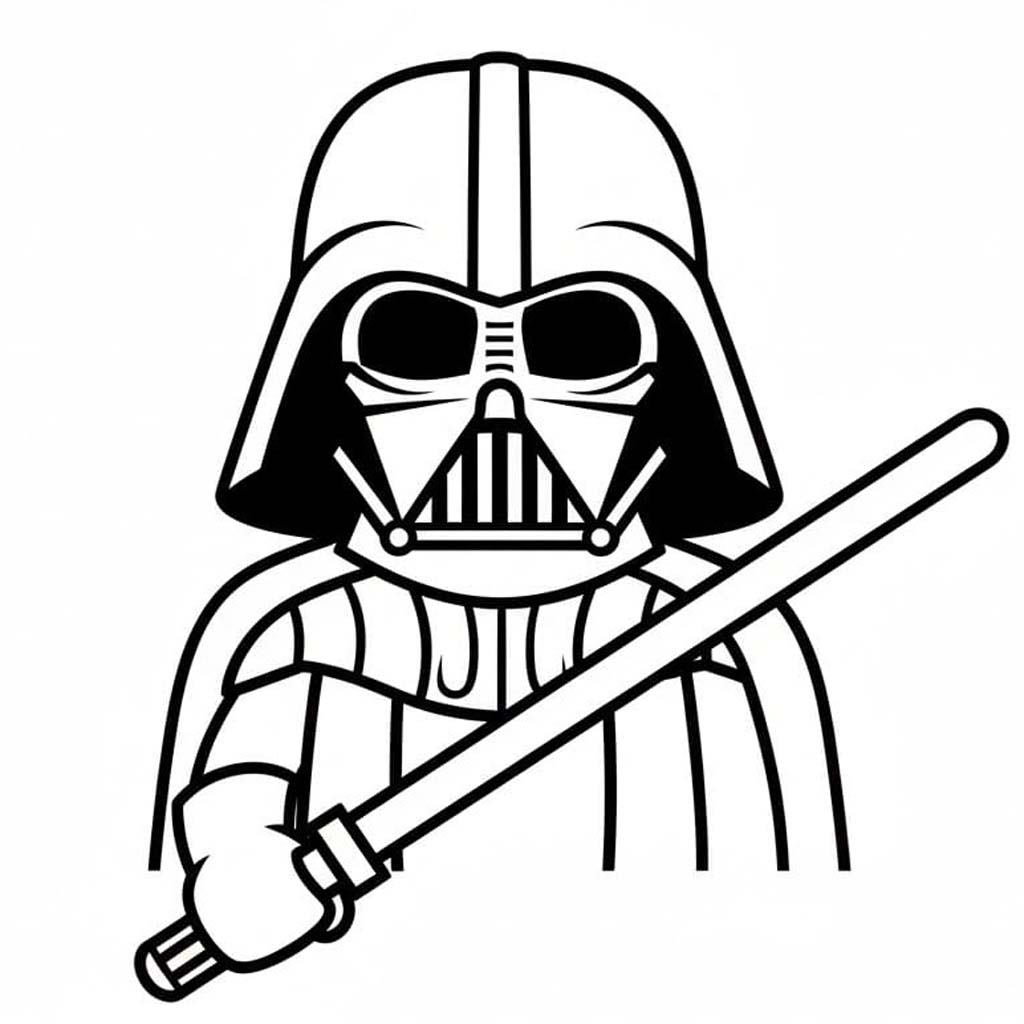Kolorowanka Darth Vader bezpłatny wydruku