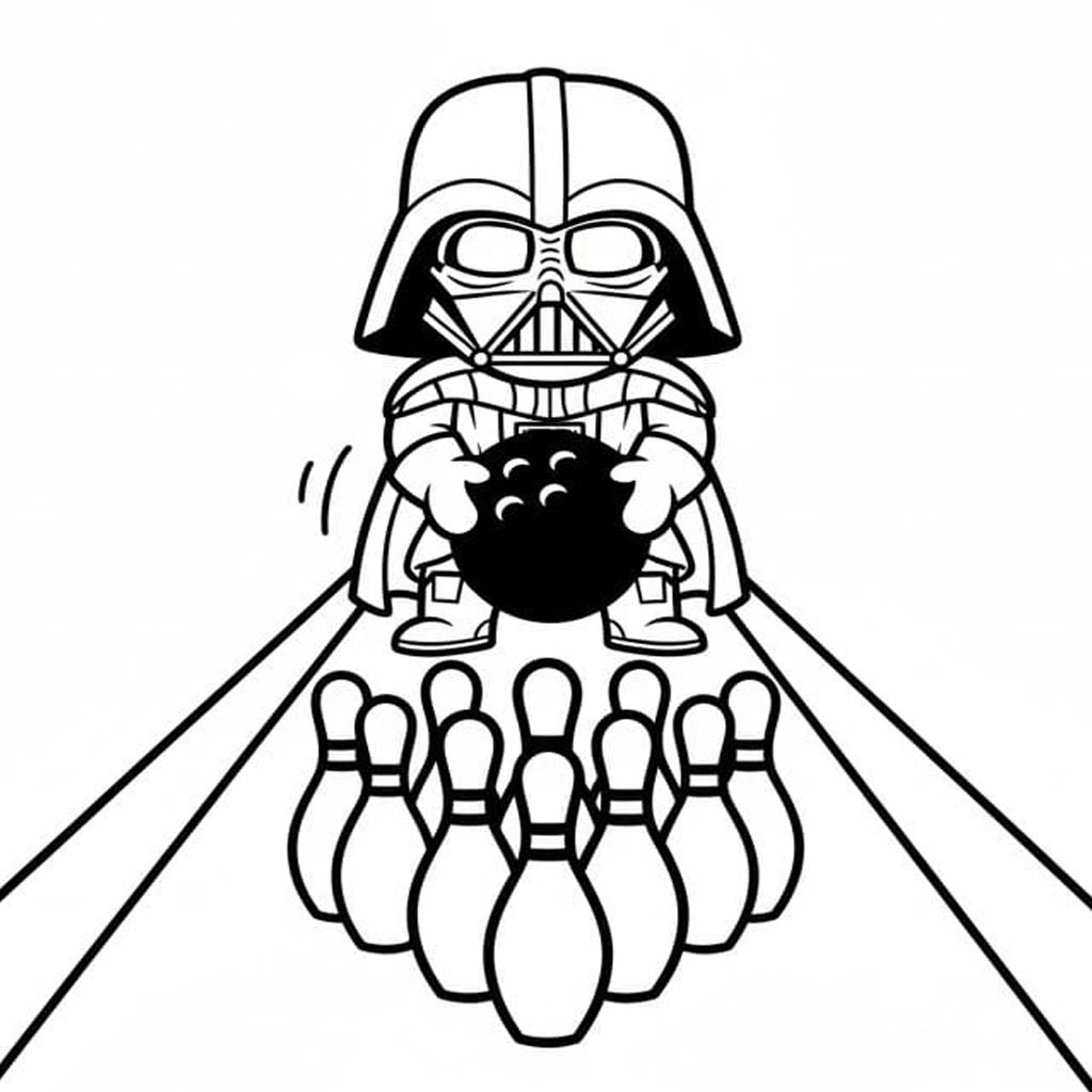 Kolorowanka Darth Vader wydruku prosty