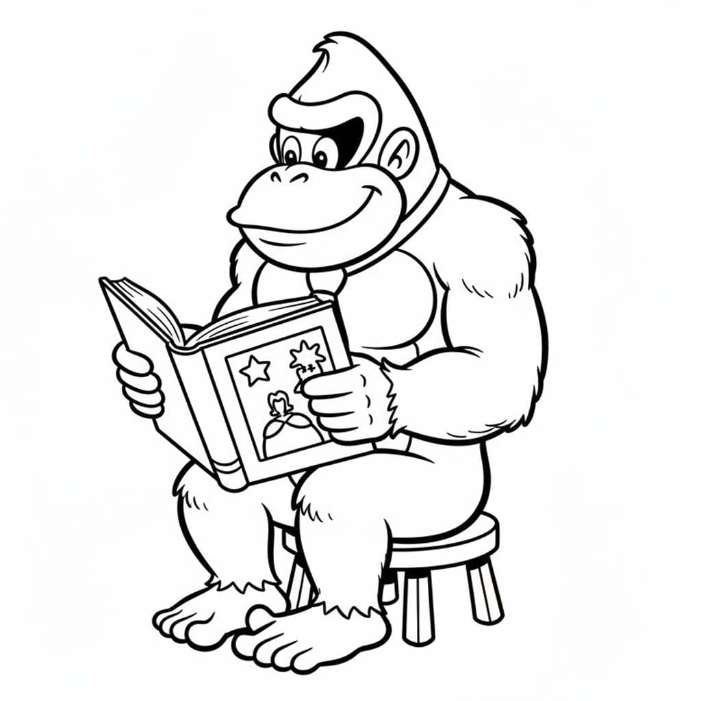 Kolorowanka Donkey Kong bezpłatny dla dzieci