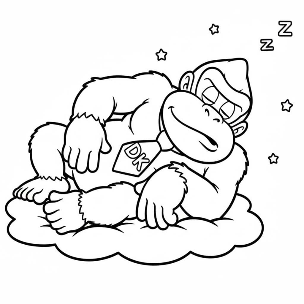 Kolorowanka Donkey Kong bezpłatny łatwy