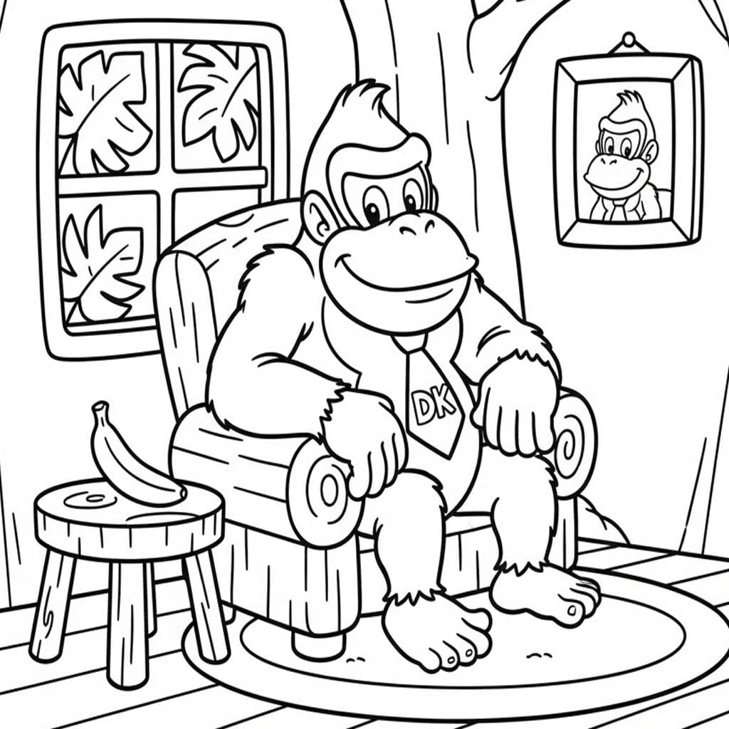 Kolorowanka Donkey Kong dla dzieci