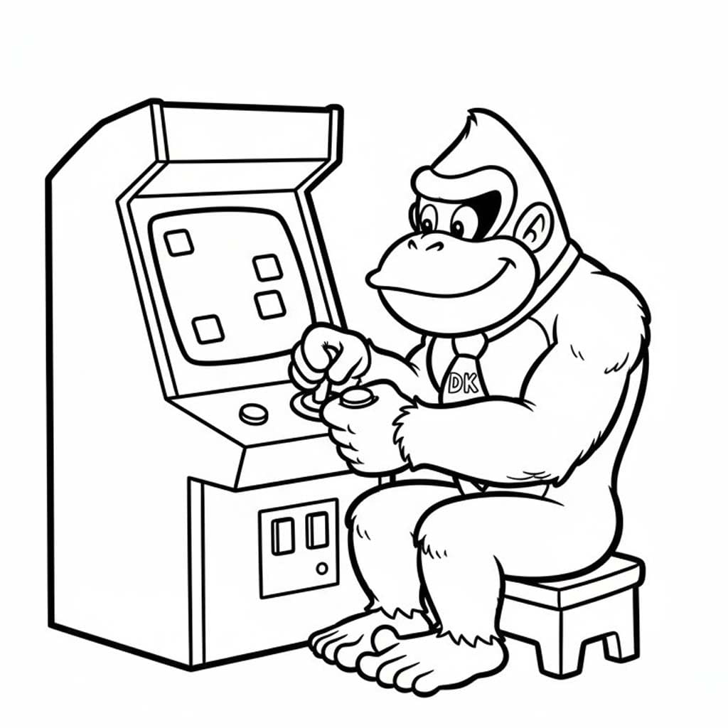 Kolorowanka Donkey Kong wydruku