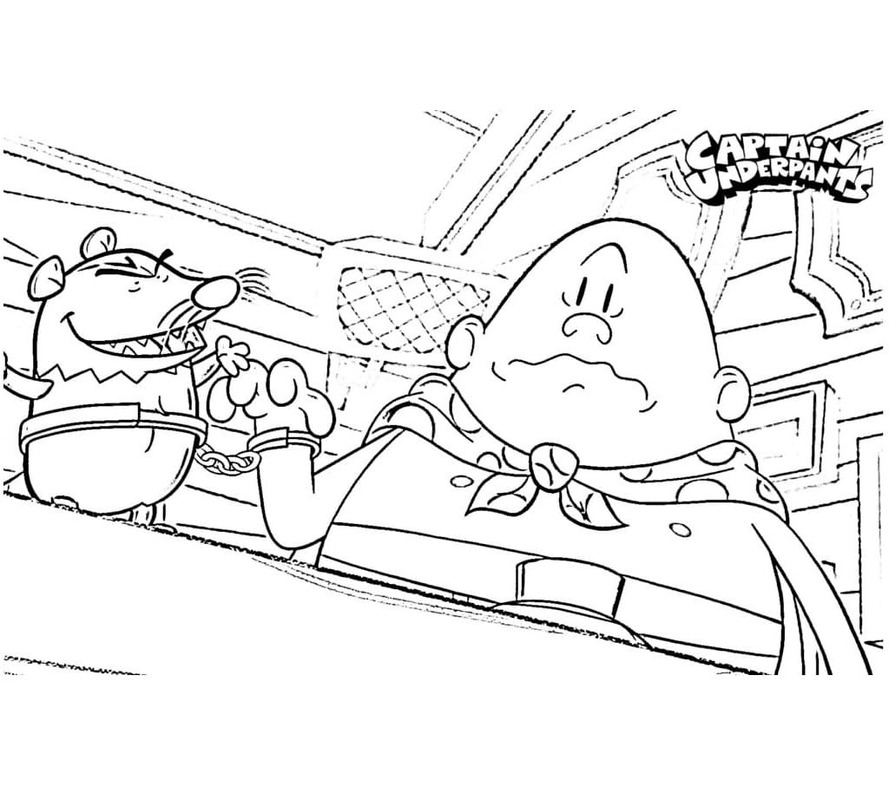 Kolorowanka Kapitan Majtas bezpłatny podstawowy