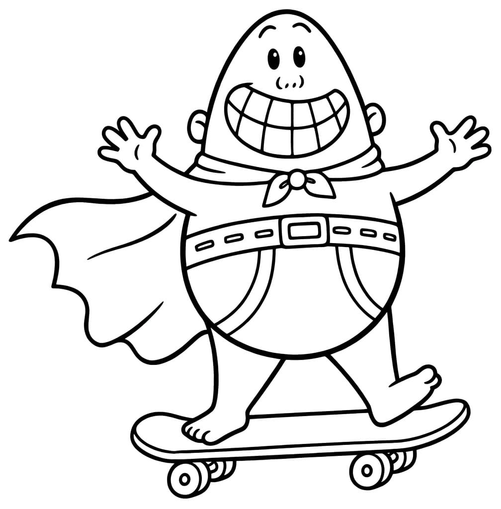 Kolorowanka Kapitan Majtas bezpłatny wydruku