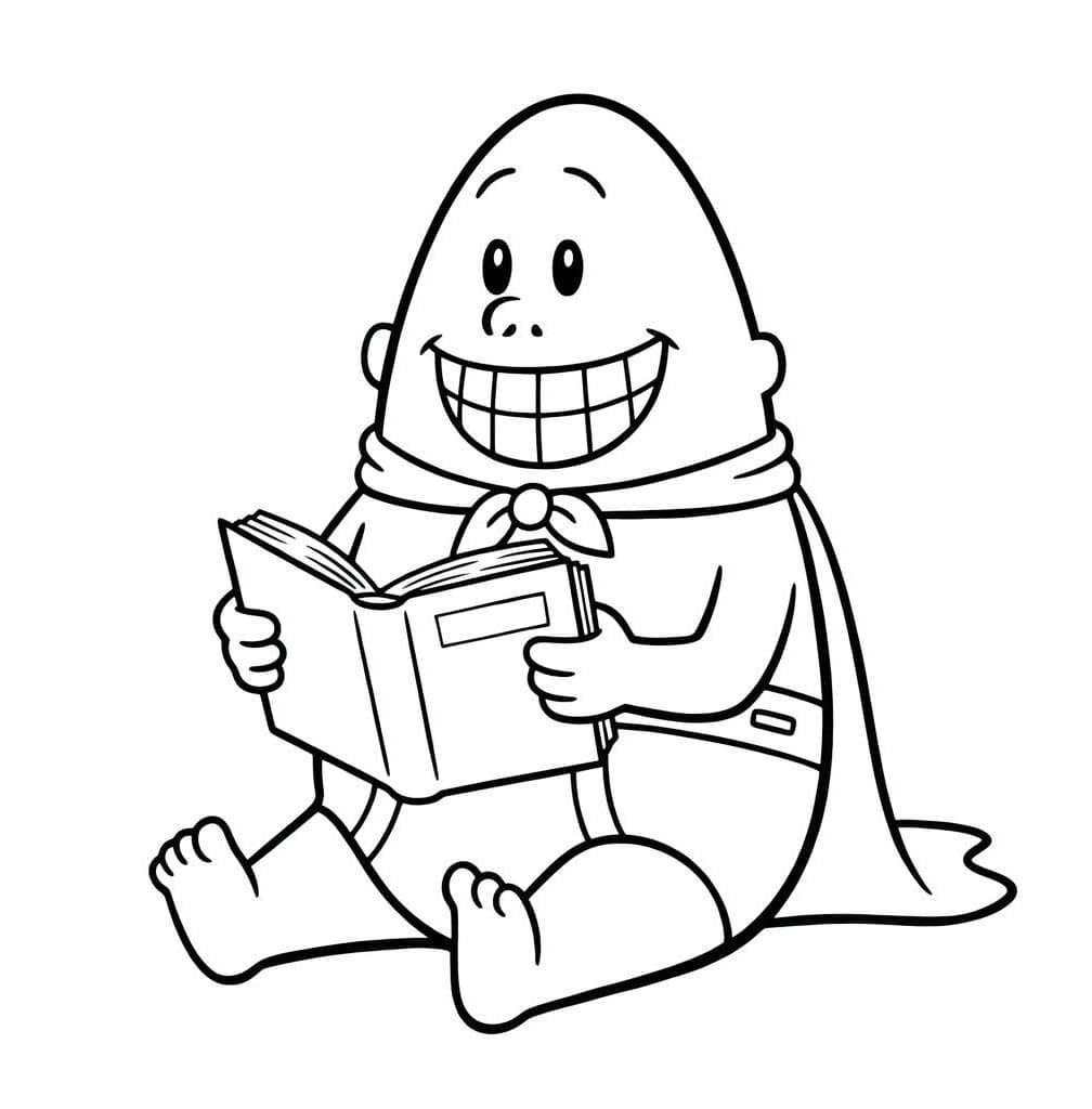 Kolorowanka Kapitan Majtas bezpłatny