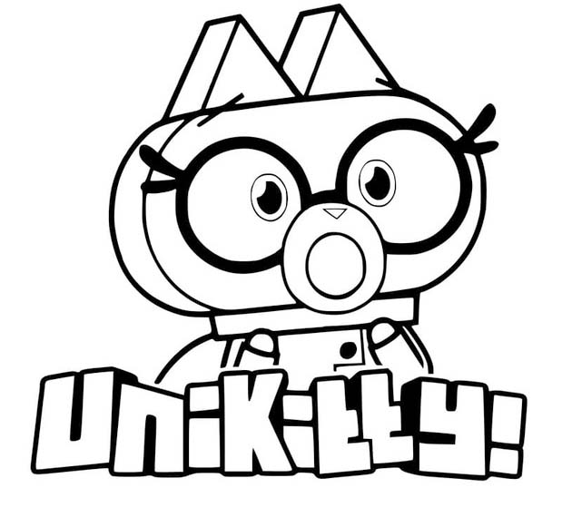 Kolorowanka Kicia Rożek bezpłatny prosty