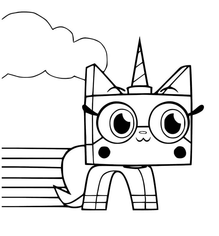 Kolorowanka Kicia Rożek bezpłatny wydruku łatwy