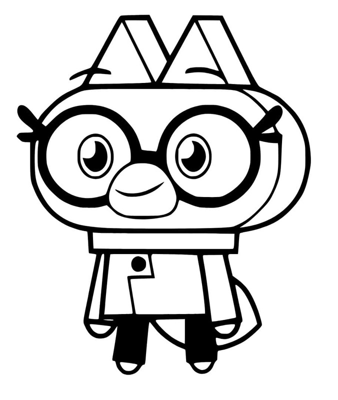 Kolorowanka Kicia Rożek bezpłatny wydruku podstawowy