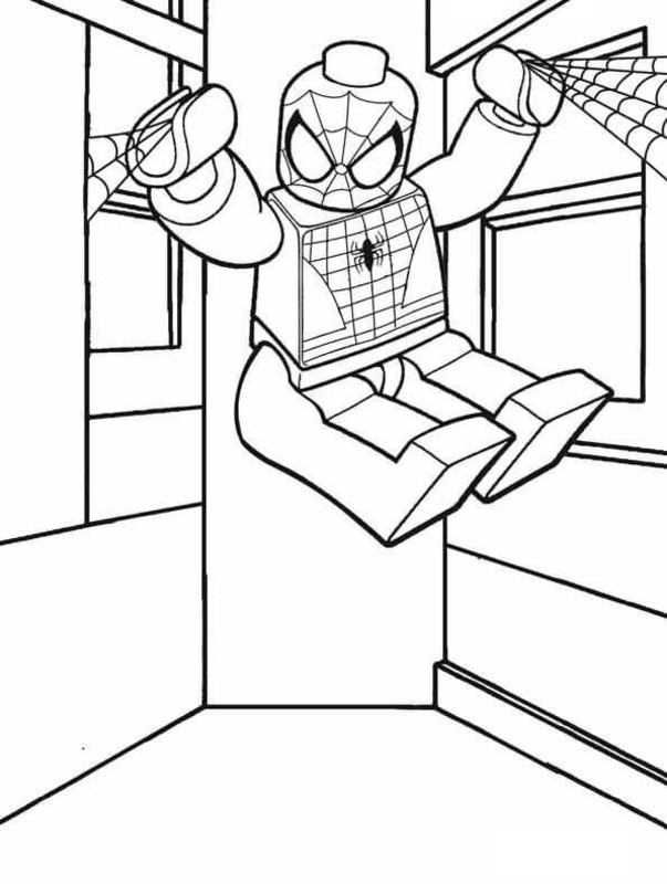 Kolorowanka Lego Spiderman bezpłatny łatwy