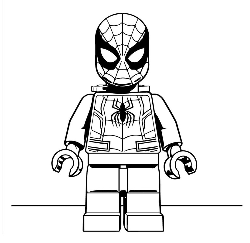 Kolorowanka Lego Spiderman bezpłatny podstawowy