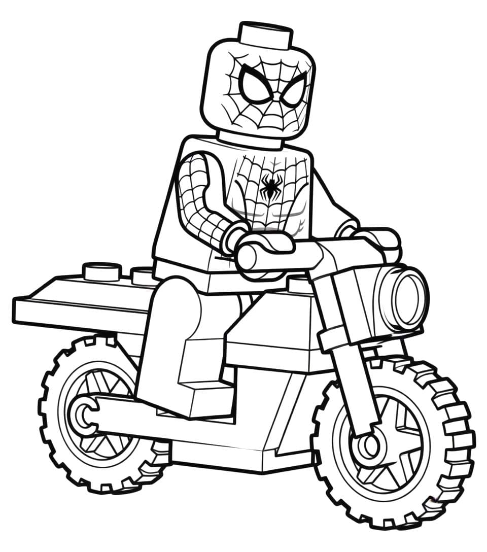 Kolorowanka Lego Spiderman bezpłatny wydruku