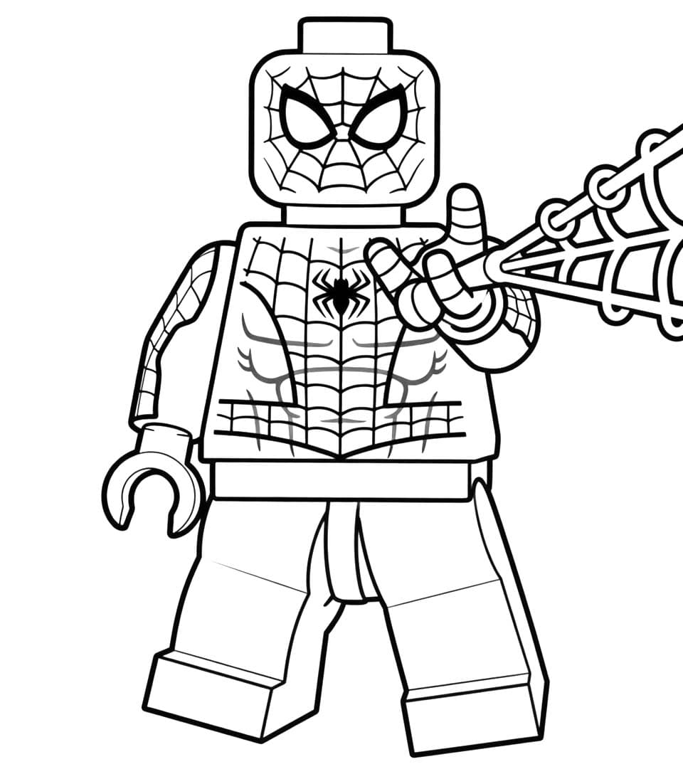 Kolorowanka Lego Spiderman dla dzieci