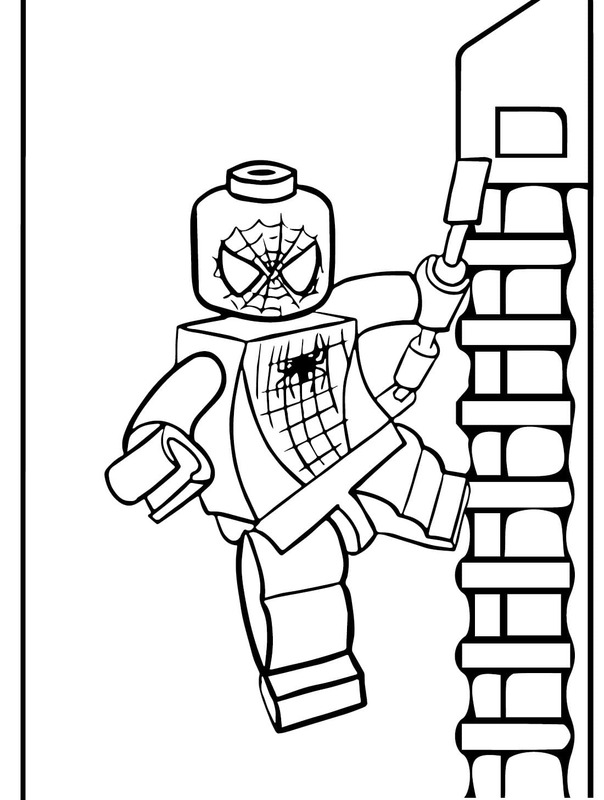 Kolorowanka Lego Spiderman wydruku podstawowy