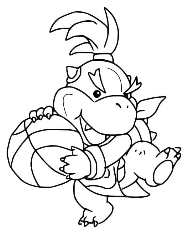 Kolorowanka Narysuj Bowser bezpłatny podstawowy