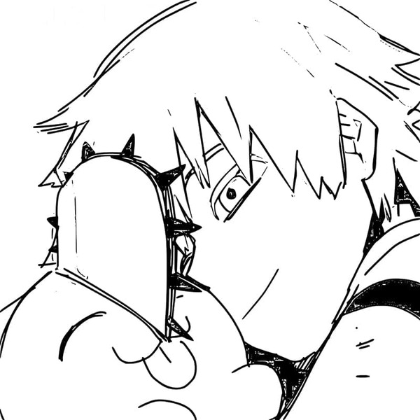 Kolorowanka Narysuj Chainsaw Man bezpłatny prosty